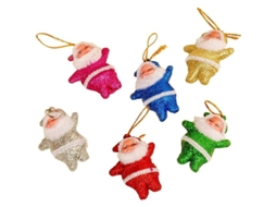 Enfeites De Árvore De Natal Bonecos De Papai Noel Pingentes Decorações 6 Peças