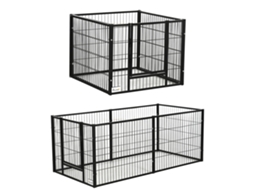 Cerca para Cães Pequenos com 6 Painéis para Uso Externo e Interno. 82,5 150x79x61cm Metal Ge