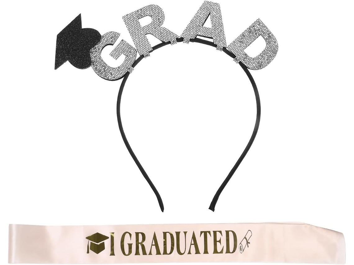 Faixa de Cabeça para Chapéu de Formatura, 2 Peças, Tecido