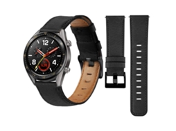 Pulseira De Relógio Lurelia De Couro Vintage De 20 Mm Para Samsung Galaxy Watch 3 4g 41 Mm Preto Carvão