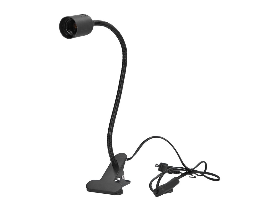 Aro de lâmpada de mesa clip E27/E26 ajustável 360° para leitura dormitório 100‑240V plug US | S/MARCA