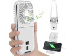 Ventilador Portátil, Mini De Mão, Bolso, Usb Silencioso Recarregável 180°