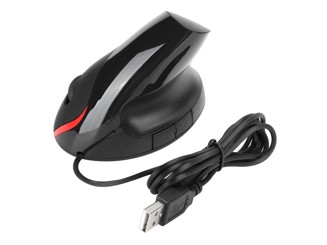 Rato Vertical Óptico Ergonômico Recarregável Com Fio Usb Abs Para Escritório Jsy-12