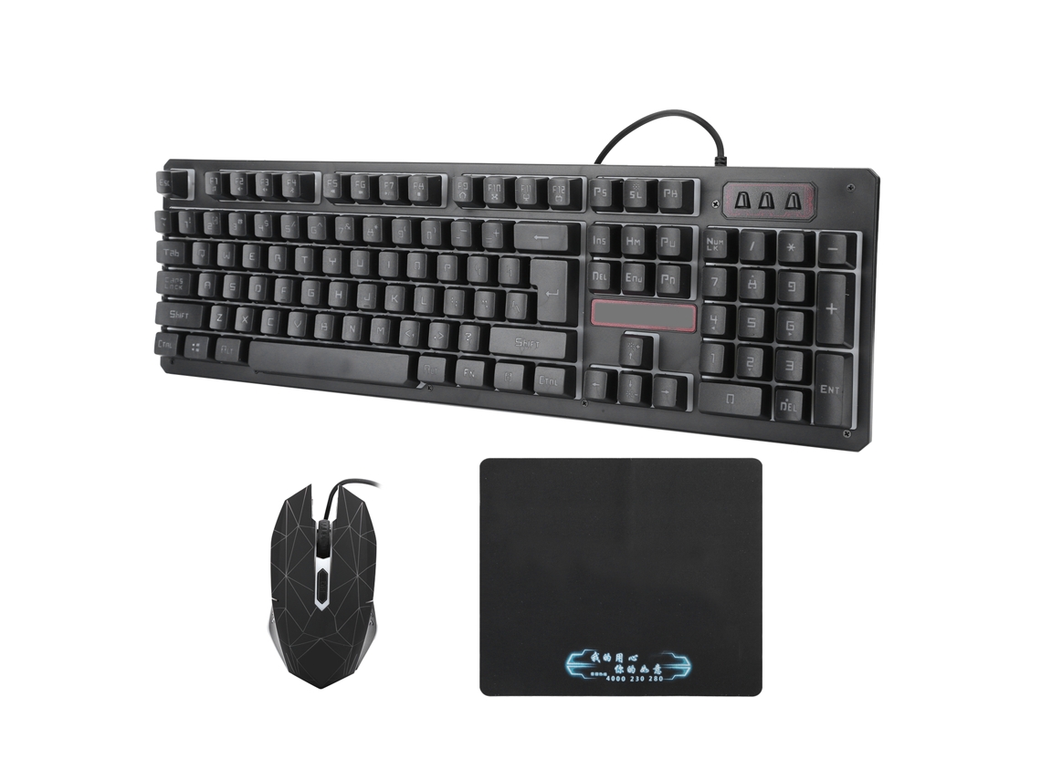Kit Teclado e Mouse LAXISCREED com Iluminação Usb Fio