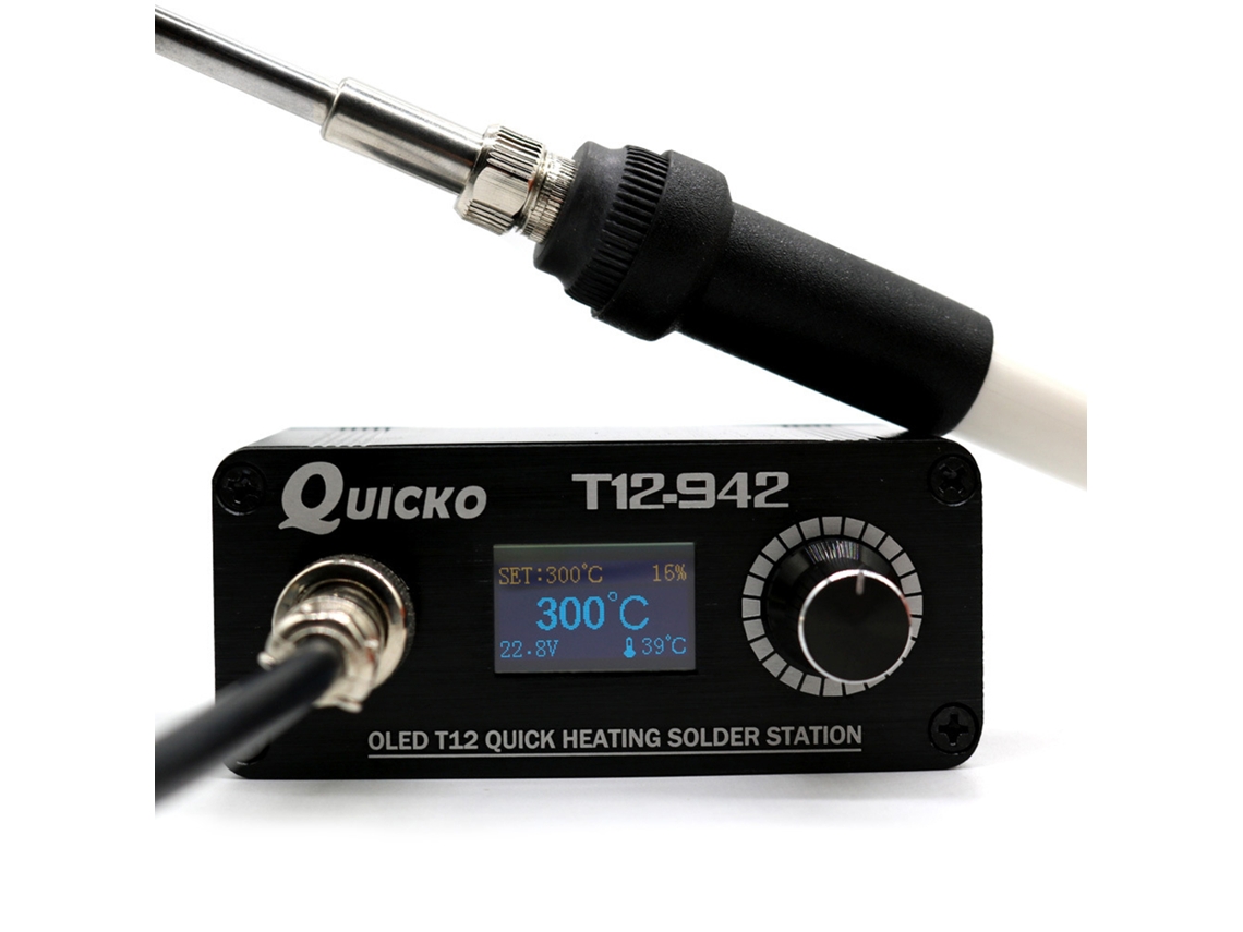 Kit De Estação De Soldadura Mini T12-942 Com Controlador De Temperatura, Pontas K E Tela Oled