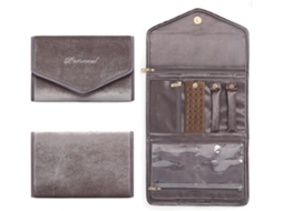 Bolsa De Viagem Para Joias - Organizador Portátil De Acessórios - Caqui