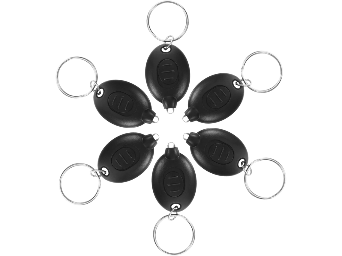 Conjunto De 6 Mini Lanternas Portáteis Para Chaveiro
