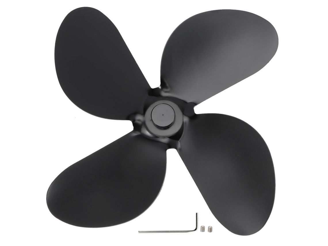 Lâmina de Ventilador Estufa 4 Lâminas Peças Reposição Preto