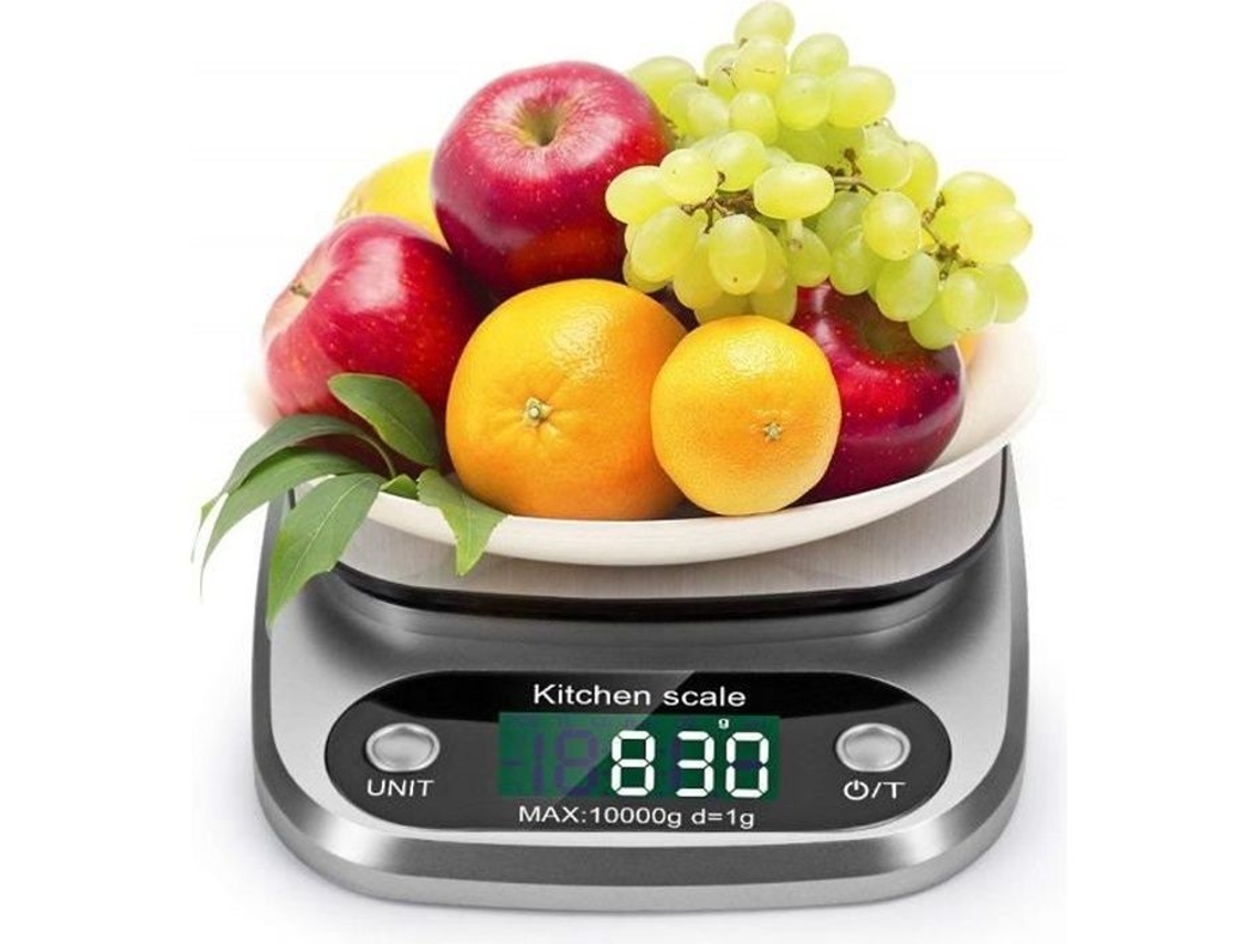Balança de cozinha AQUAFORGE com visor LCD retroiluminado, 5 Kg/1 G
