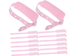 Pulseiras De Identificação Hospitalar Operitacx 100 Para Pacientes Em Pvc Rosa, Design Confortável Para Uso Em Hospitais