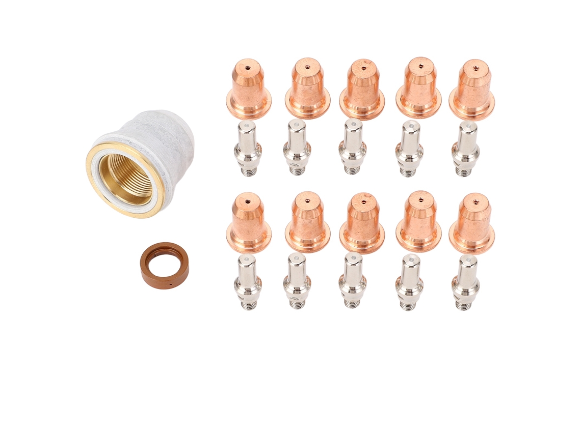 Conjunto De Bicos Para Corte A Plasma Laxiscreed Com Eletrodo E Suporte De Reposição