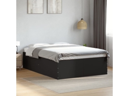Vidaxl Estrutura De Cama 120x200 Cm Derivados De Madeira Preto