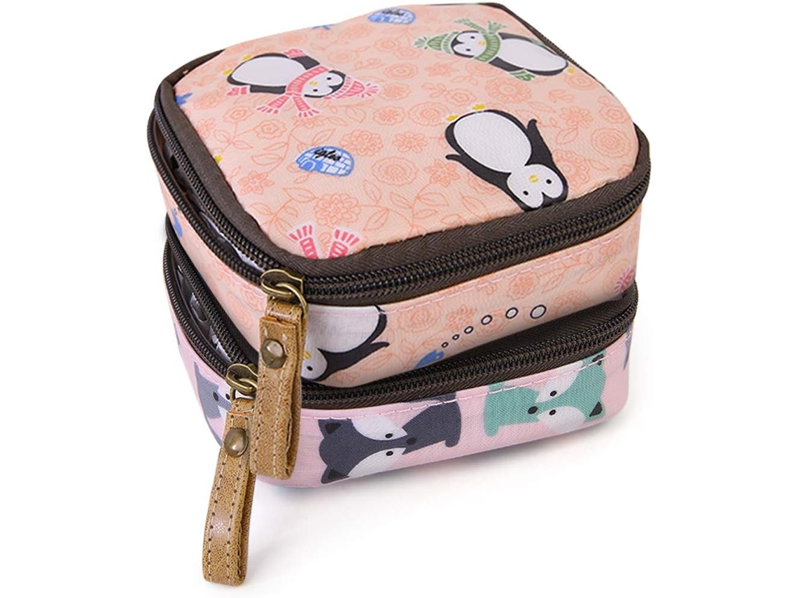 Conjunto 2 Bolsas Higiénicas Femininas Raposa E Pinguim