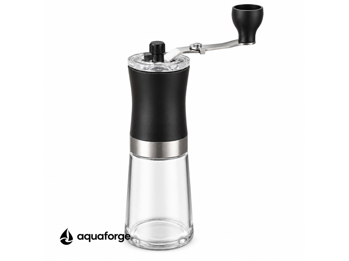 Moinho Manual De Café Aquaforge Com Moagem Ajustável E Mó Cerâmica Para Café