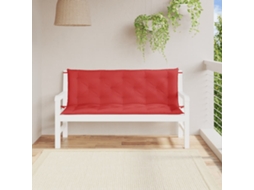 Vidaxl Almofadões Banco Jardim 2 Pcs 150x50x7cm Tecido Oxford Vermelho