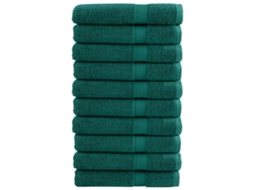 Vidaxl Toalhas De Sauna Premium Solund 10pcs 80x200 Cm 600 Gsm Verde