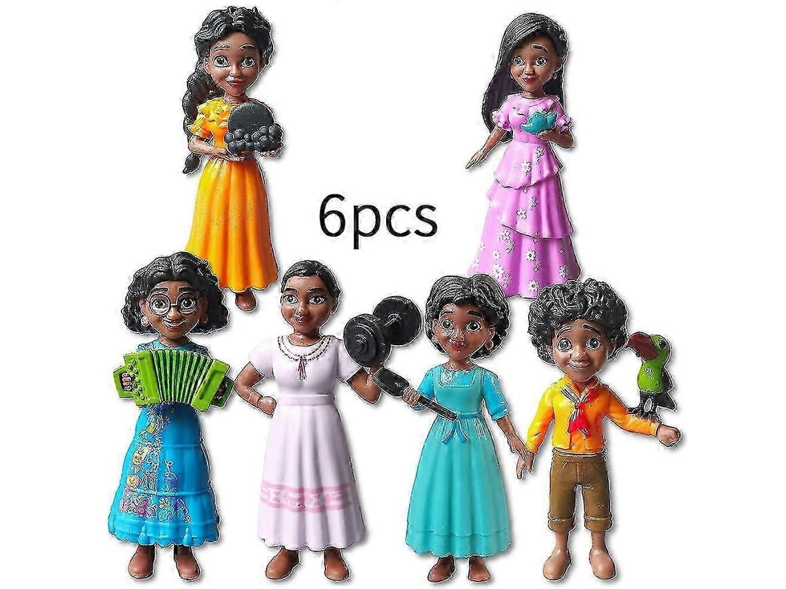 Conjunto De 6 Figuras Encanto, Enfeite Para Bolo E Mesa