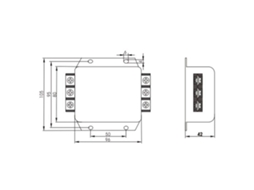 Filtro Terminal Trifásico Laxiscreed Para Cabos De Alimentação, Ac 250/440v, 50/60hz, 20a