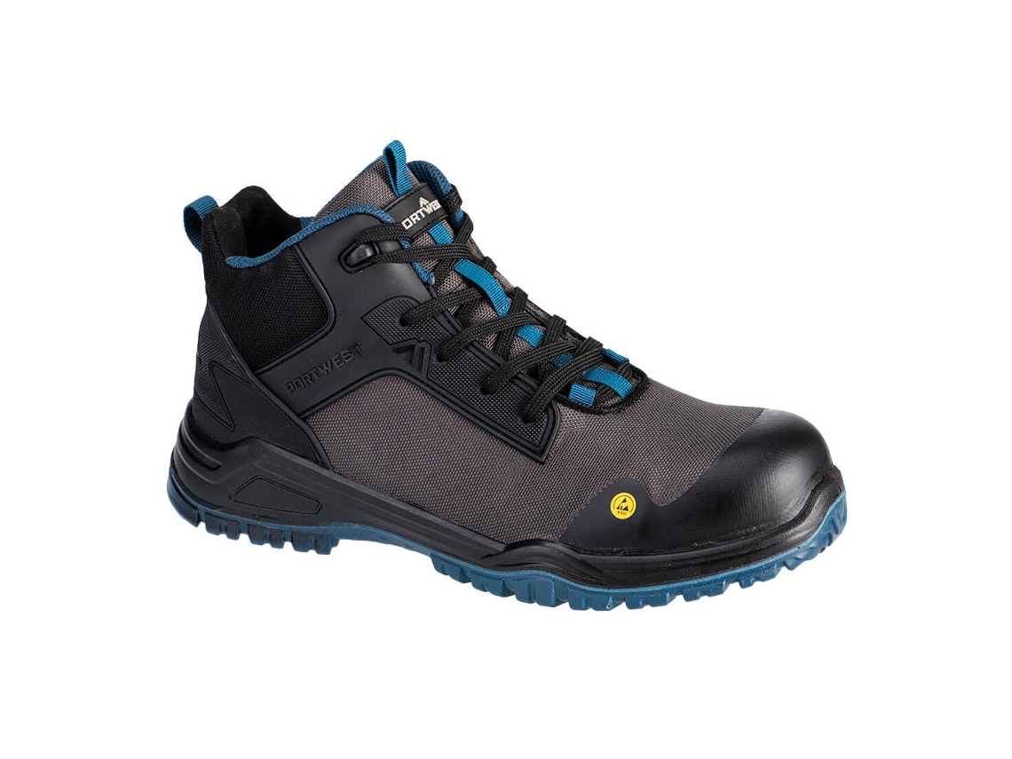 Bota Bevel Composite Mid S3s Esd Sr Fo: Segurança E Conforto Preto Cinza / 47