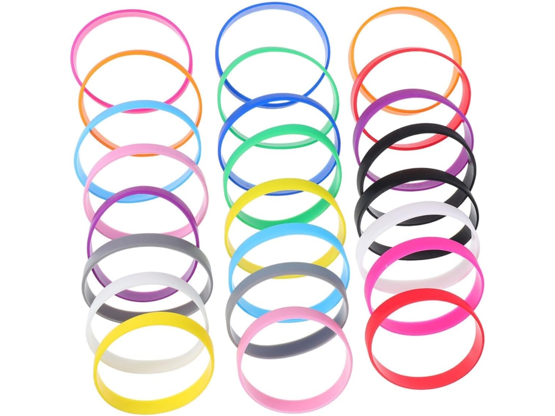 Conjunto Uonlytech com 48 pulseiras de silicone para eventos, arrecadação de fundos e shows. Ao Ar Livre
