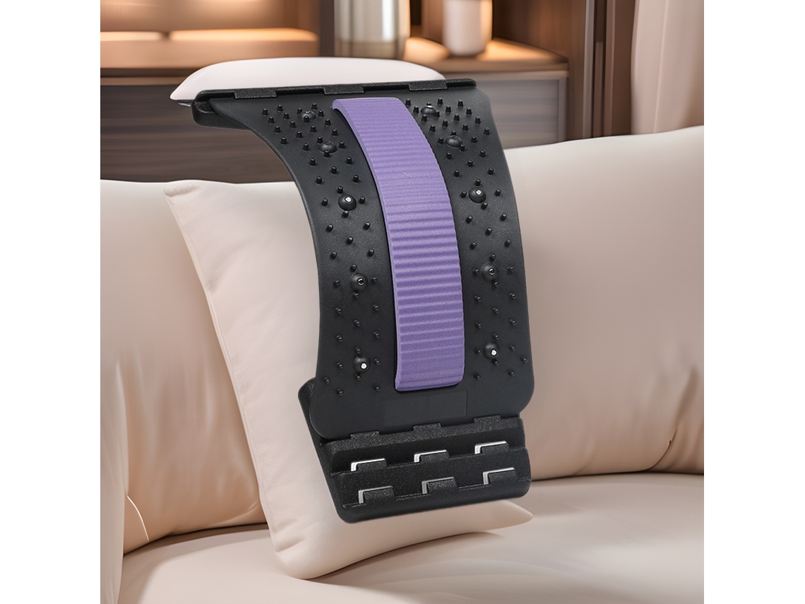 Lurelia Suporte Lombar Para Costas Ergonómico Ajustável Terapia Magnética Preto