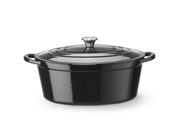 Garnek Żeliwny Emaliowany Owalny 6.88 L 405x255x134 Mm HENDI