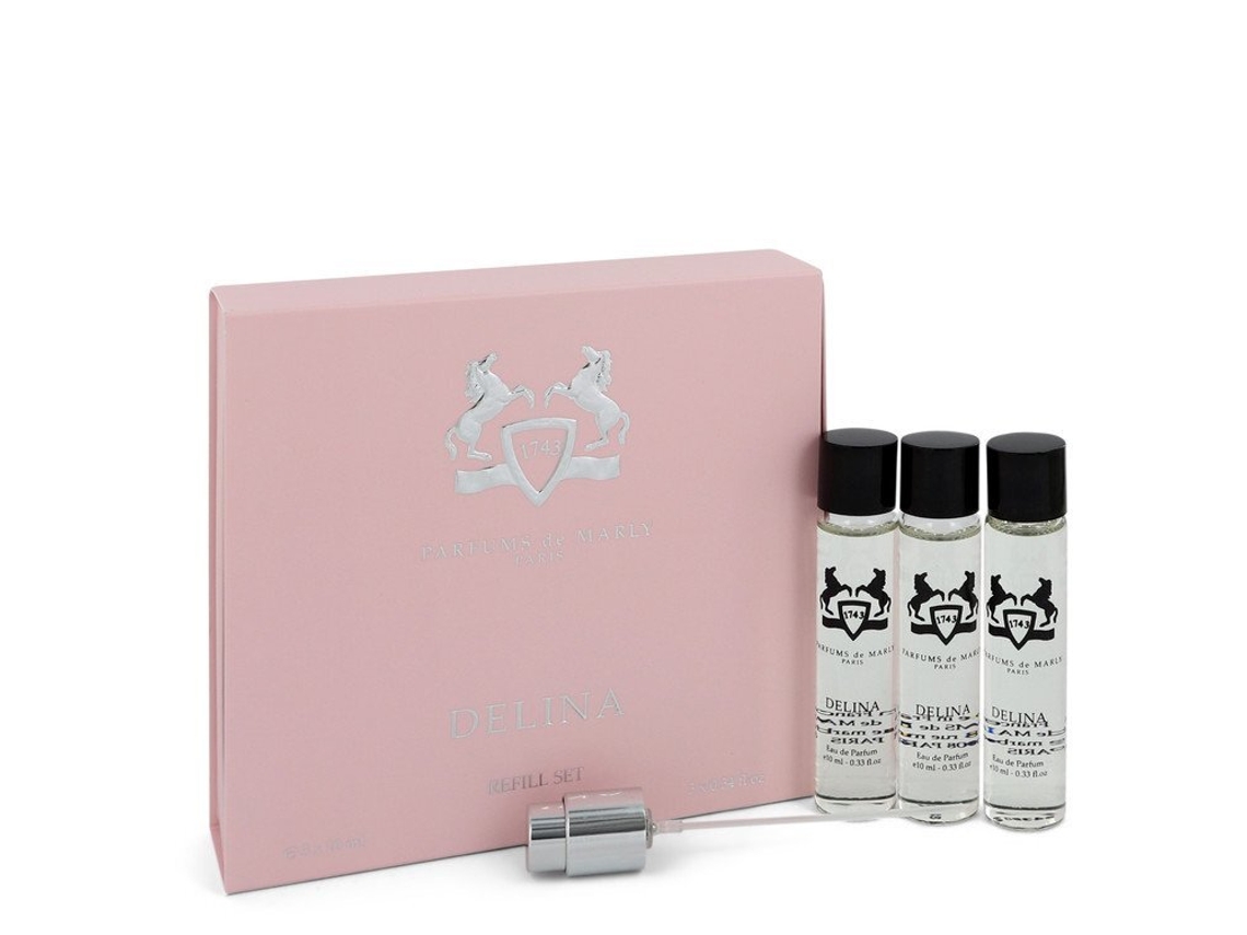 Eau De Parfum Delina by Parfums De Marly Three Spray Refills 3 x .34 oz (118 ml)