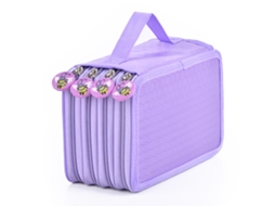 Estuche de Lápices Grande 72 Huecos Multicapa de Gran Capacidad Oxford Cloth Funcional Morado para Escuela