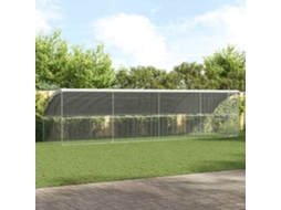 Vidaxl Gaiola Para Galinhas 4 Unid. Prateado 800 X 200 X 200 Cm