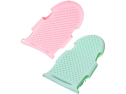 Conjunto De 2 Buchas Silicone Confortáveis Para Massagem E Ensaboamento, Escovas De Limpeza Portáteis Para Banheiro