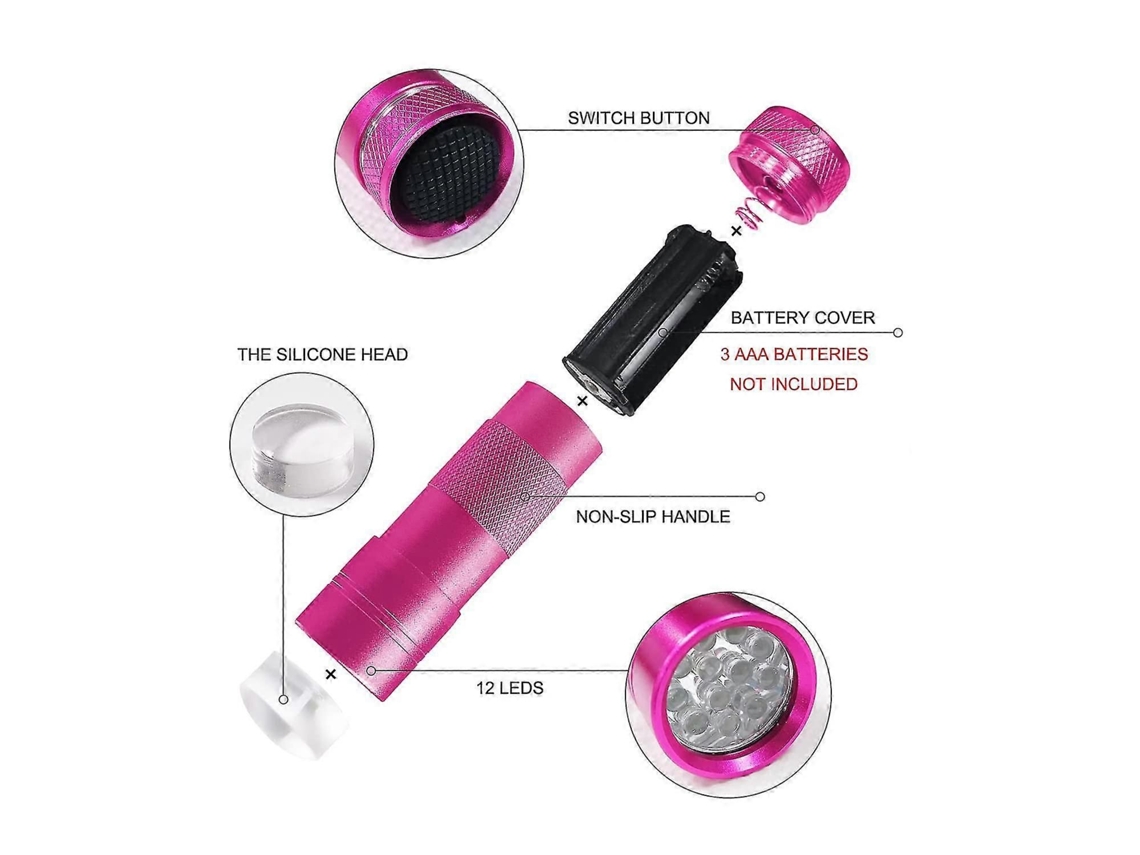Mini Secador de Unha Leve Uv para Unhas, Prensador Lâmpada Led com Cabeça Silicone, Luz Pequena P Ortátil Pregos GOKOCO