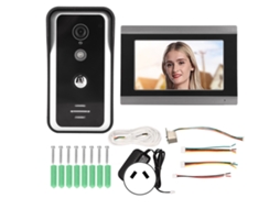 Câmera de Campainha com Fio 7 Polegadas 1080p Wifi para App Tuya Ios Android Plug Au