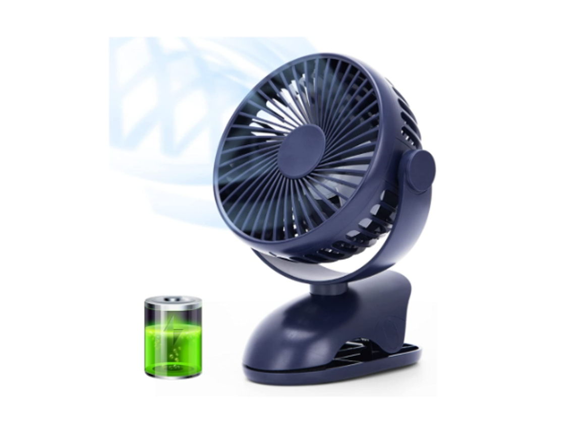 Ventilador Carrinho 3600mah 360° Giratório Azul Yizhood