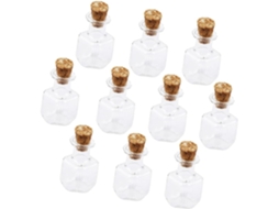 Conjunto De 20 Garrafas De Vidro Quadradas Com Rolhas De Cortiça, Potes Para Decoração E Artesanato, Gokoco