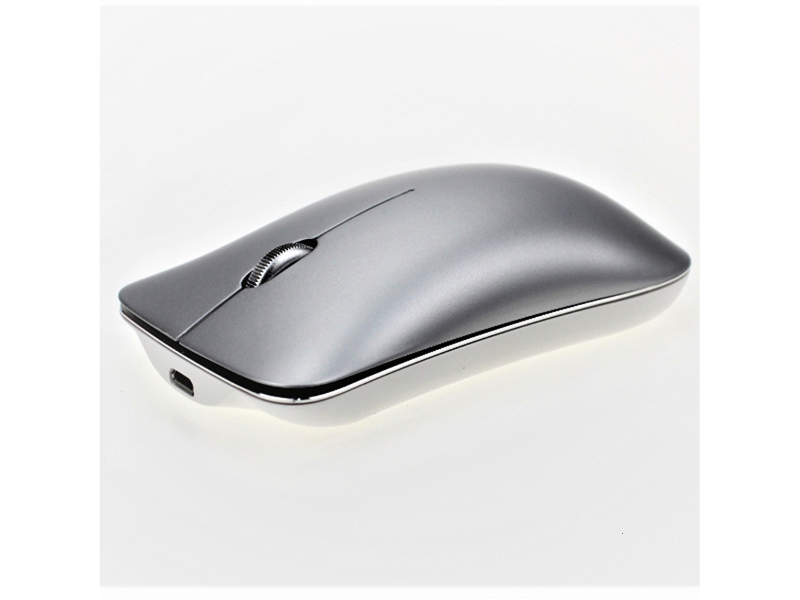 Rato YIZHOOD Novo metal bluetooth 5.0 usb sem fio liga de alumínio recarregável bluetooth 5.0 3.0 2.4g silencioso prata