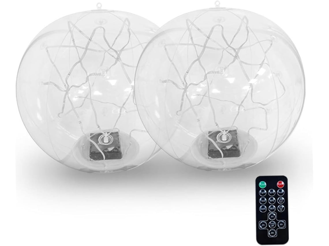 Luzes Solares Flutuantes Piscina 2 Unidades Led Infláveis GOKOCO