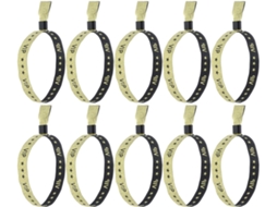 Pulseiras VIP banhadas a ouro Fomiyes, pulseiras de acesso para identificação segura, pulseiras têxteis resistentes por 20 anos.