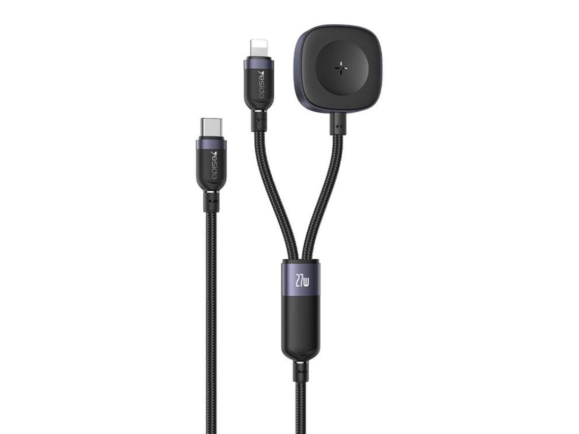Carregador Portátil Sem Fios HALINUI 1200mAh para Apple Watch com USB-C 5W e Luz LED