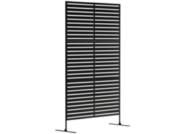 Divisória Decorativa Metal Rixas Preto (para Exterior, Terraço, Jardim, Varanda)