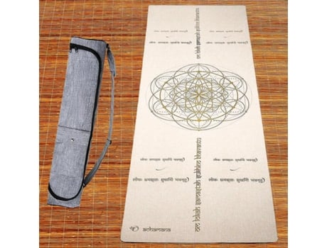Tapete de yoga ACHAMANA de borracha natural e cânhamo 4,5mmx61cmx1,83m - mantra yoga