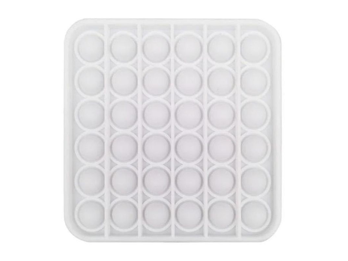 2026 brinquedo Anti estresse Pop It Certificado de Silicone Quadrado Branco para Aliviar Tensão e Relaxar