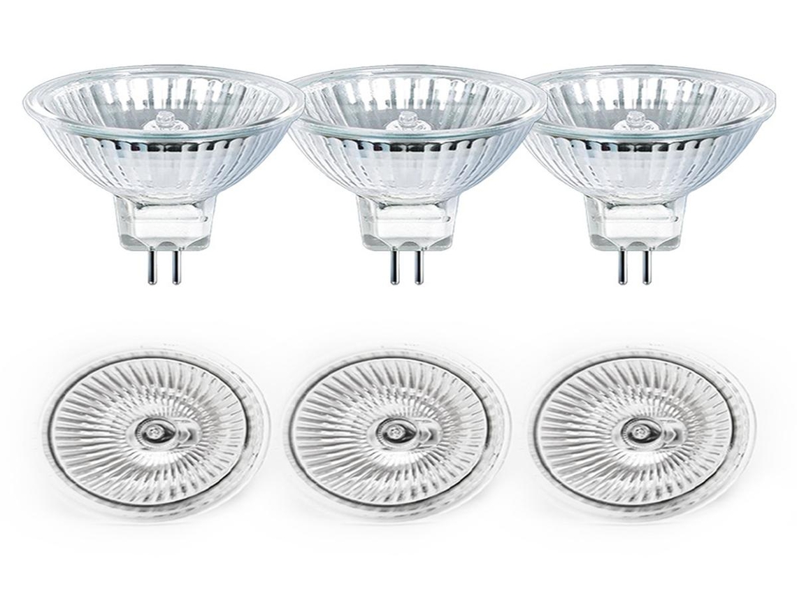Lurelia Pack De 6 Lâmpadas Halógenas Mr16 Gu5.3 35w 12v, Branco Quente, Regulável, Sem Cintilação
