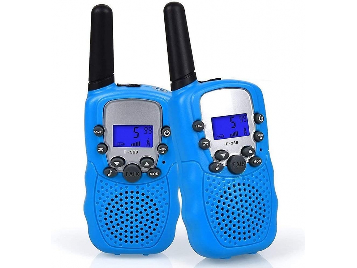 2x Walkie Talkie Infantil, Rádio Bidirecional Com Tela Lcd De 8 Canais Vox Flashlig Brilvibera