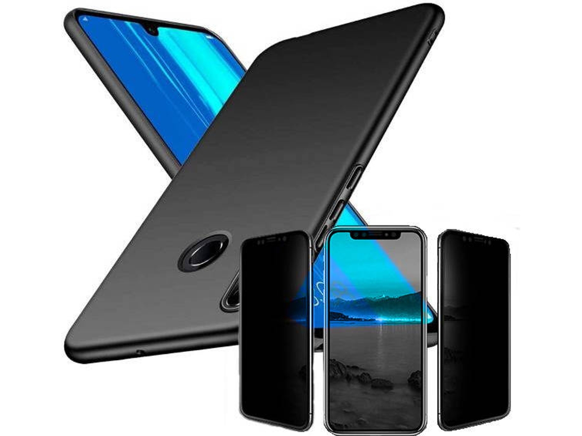 Kit Capa e Película 5D Anti-Spy Honor 10 Lite SlimShield Preto