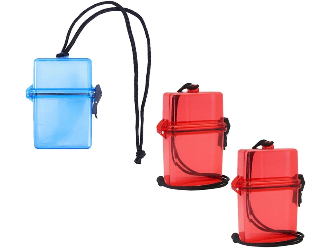 Conjunto De 3 Recipientes De Plástico Resistentes E Impermeáveis, Pequenos E Portáteis, Caixas