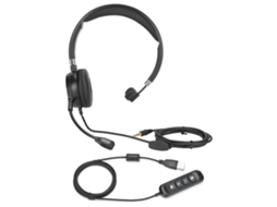 Fone de ouvido mono para telefone com microfone com cancelamento de ruído e controle de volume CHABERLU