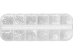 Conjunto de decoração para unhas em zinco banhado a prata, acessório para nail art.