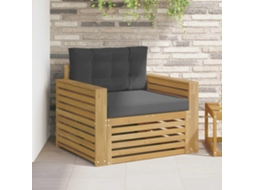 Vidaxl Sofá Exterior Poliéster Branco E Antracite
