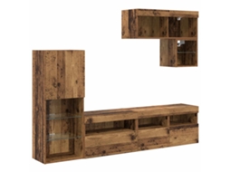 Unidades de Parede para Tv 6 Pcs Madeira Antiga MAISON EXCLUSIVE