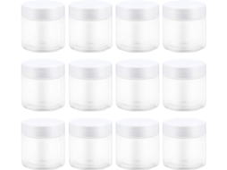 Conjunto De 12 Potes Cosméticos Redondos Com Tampas Herméticas E À Prova De Vazamentos
